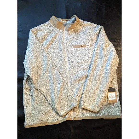 2021 North Face Men Gordon Lyons Full Zip 3XL Beige Sand Long Sleeve Fleece NEW